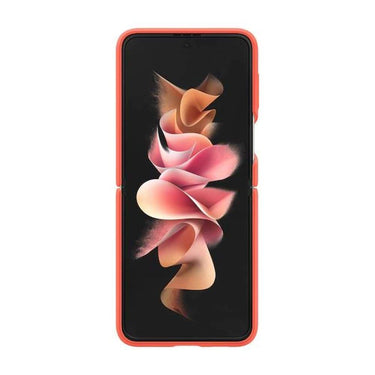 Samsung Silicone Cover With Ring for Galaxy Flip 3 - Coral - Accessories